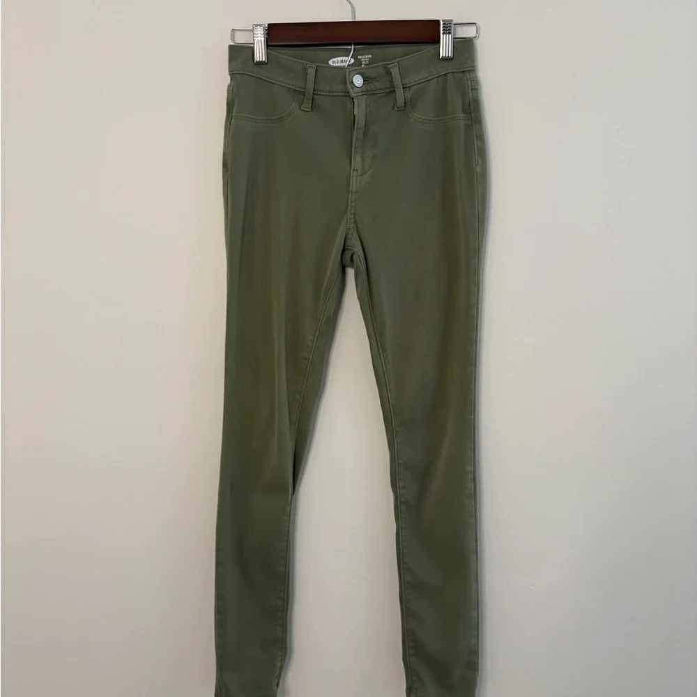 Old Navy Girls Size 16 Green Pants Ballerina Leggings Stretch Girly fall school